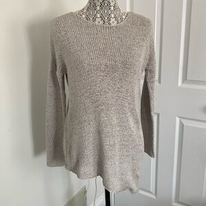 H&M asymmetrical knit woven tunic sweater worn once size XS oversized grey gray